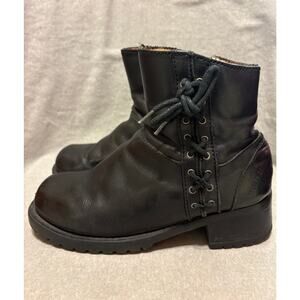 Harley-Davidson Size 7 Women’s Leather Side Zip Booties PLZ READ